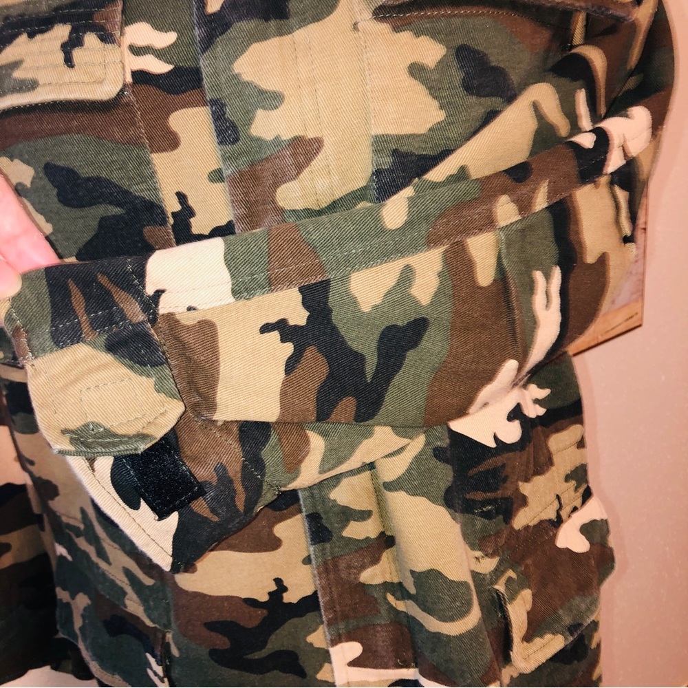 Sz M Asmax Haoduoyi Brown & Green Boho Camo Jacket - Picture 8 of 16